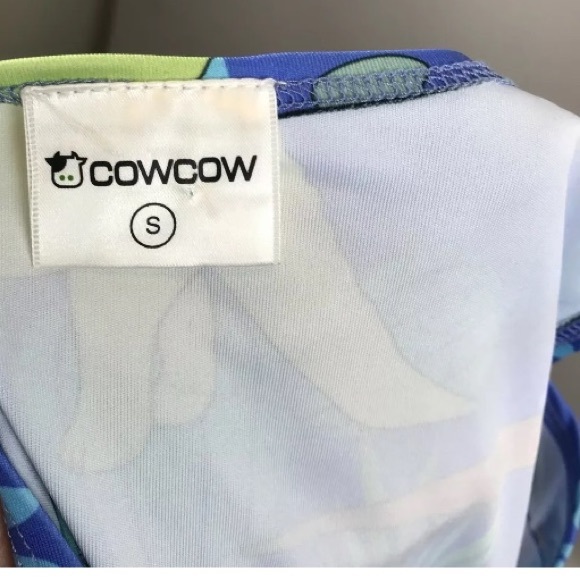 CowCow Dinosaur Print Midi Sleeveless Small Skater Cute Summer Blue Dress - Picture 4 of 6